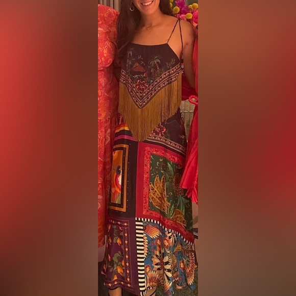 Farm rio flowy dress with tropical pattern - Picture 2 of 2